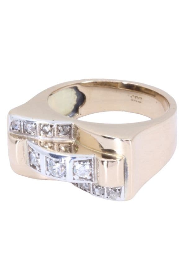 BAGUE TANK DIAMANTS — vue 3