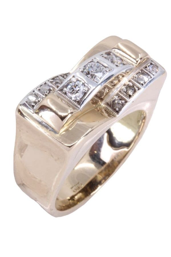 BAGUE TANK DIAMANTS — vue 4