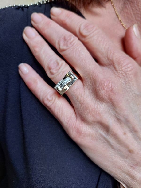 BAGUE TANK DIAMANTS — vue 2