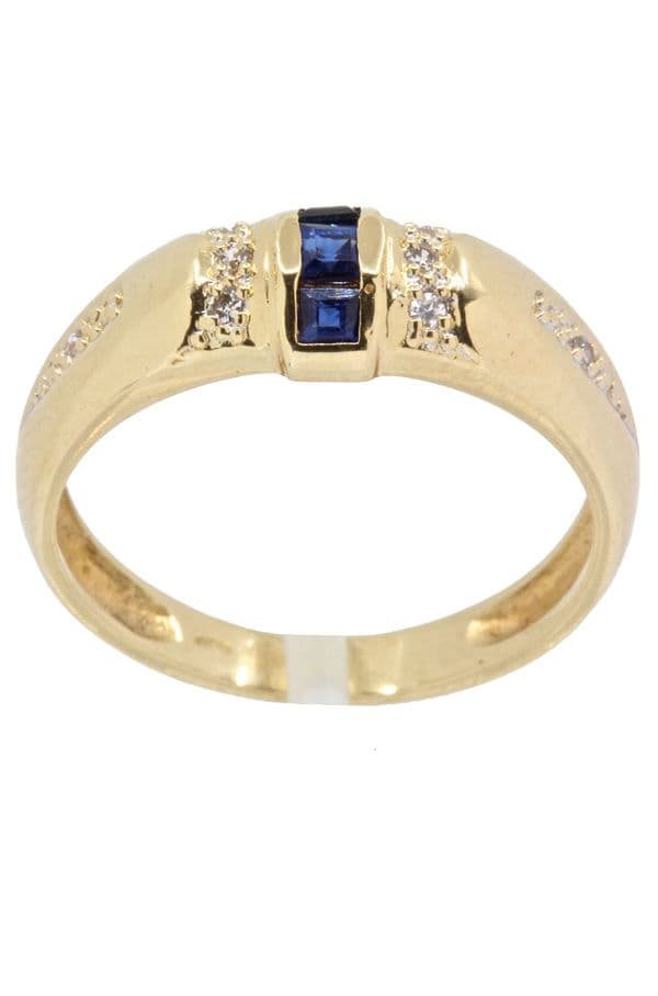 BAGUE SAPHIRS ET DIAMANTS — vue 1