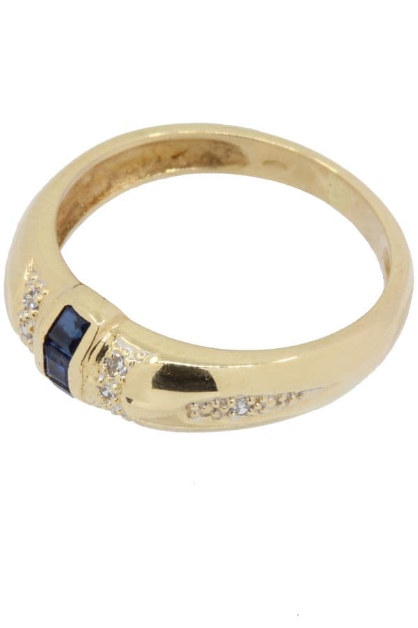 BAGUE SAPHIRS ET DIAMANTS — vue 2