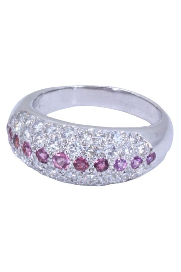 BAGUE TOURMALINES ET DIAMANTS — vue 3