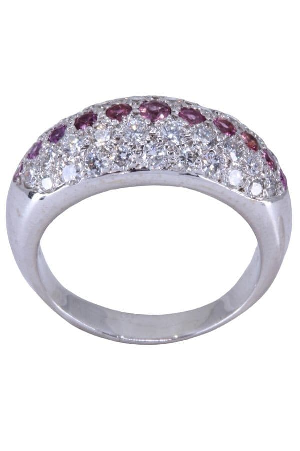 BAGUE TOURMALINES ET DIAMANTS