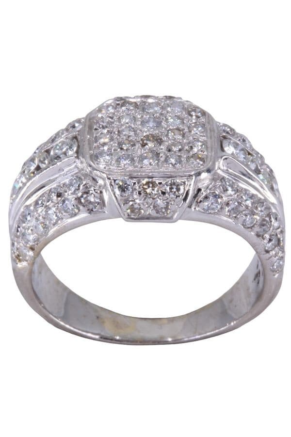 CHEVALIÈRE PAVAGE DIAMANTS — vue 1