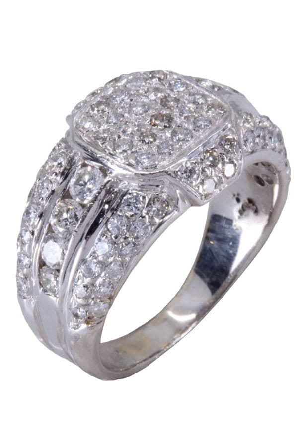 CHEVALIÈRE PAVAGE DIAMANTS — vue 4