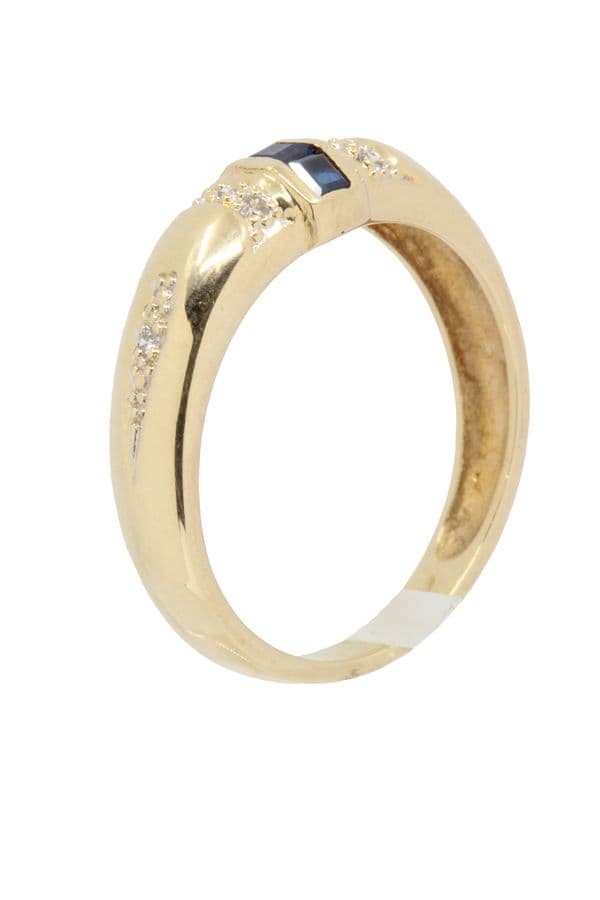 BAGUE SAPHIRS ET DIAMANTS — vue 4