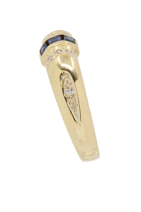 BAGUE SAPHIRS ET DIAMANTS — vue 5