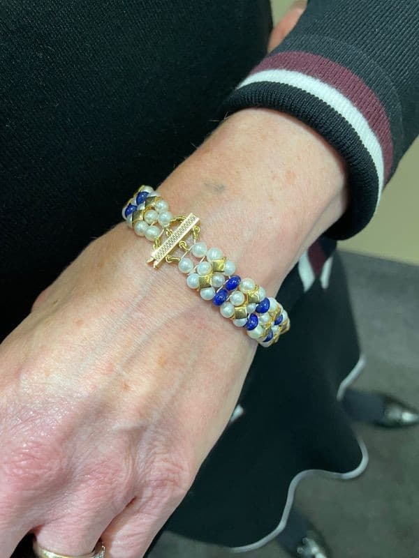 BRACELET PERLES DE CULTURE 3 RANGS — vue 2