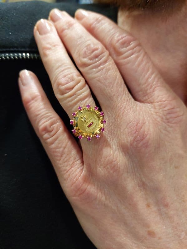 BAGUE AUGIS MÉDAILLE D'AMOUR — vue 2