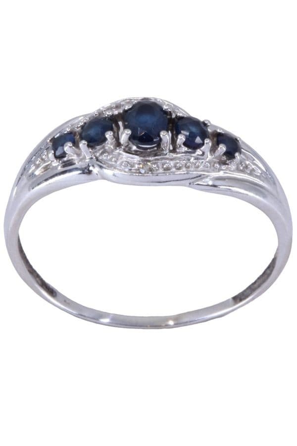 BAGUE MODERNE SAPHIRS — vue 1