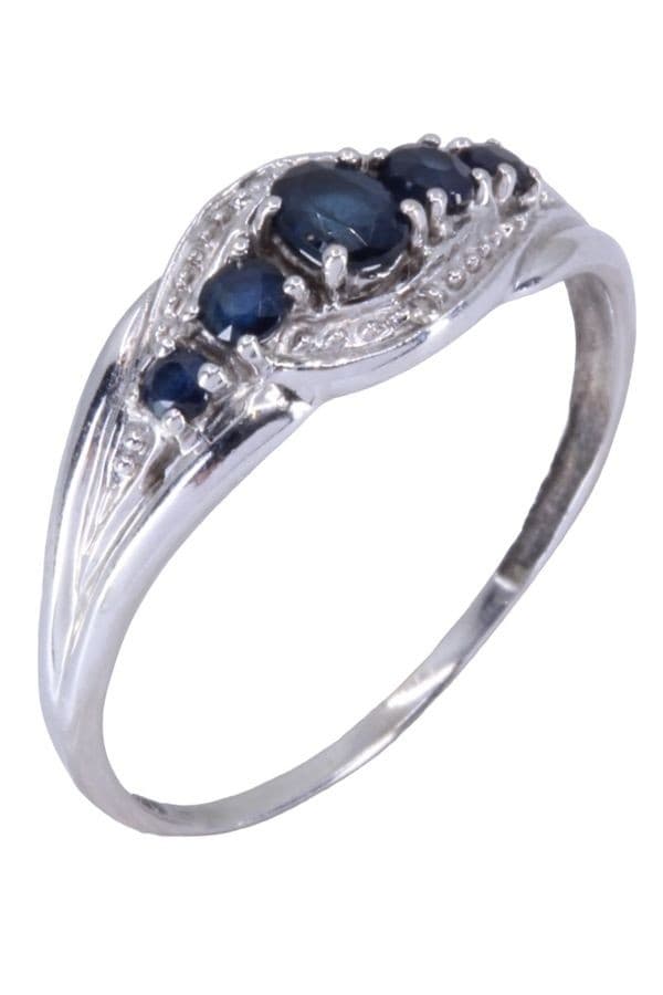 BAGUE MODERNE SAPHIRS — vue 4
