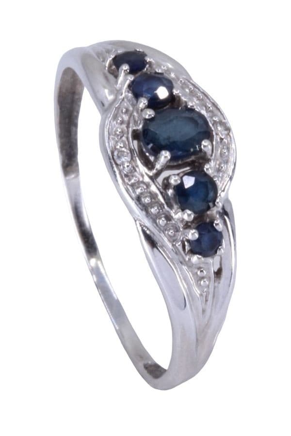 BAGUE MODERNE SAPHIRS — vue 5