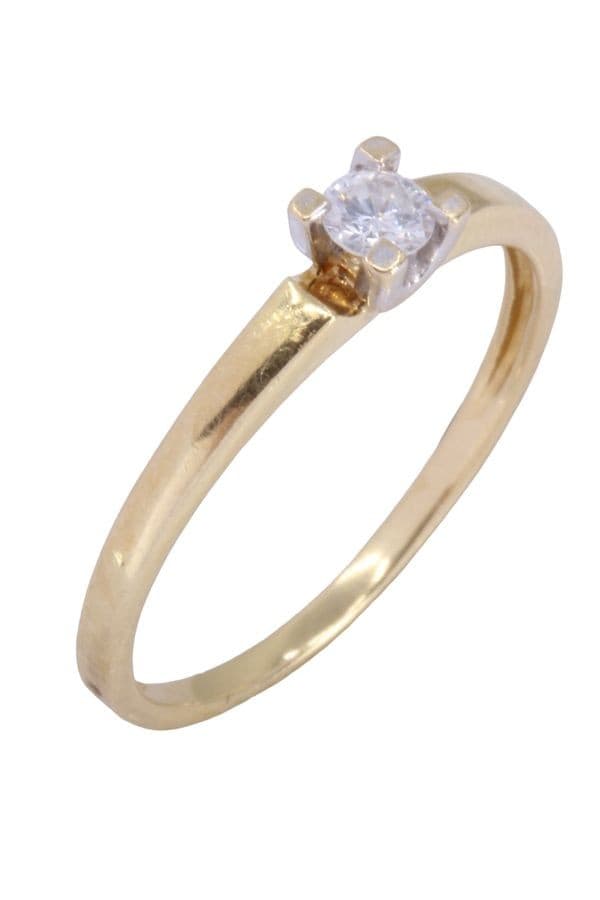 SOLITAIRE DIAMANT 0.13 CARAT — vue 4