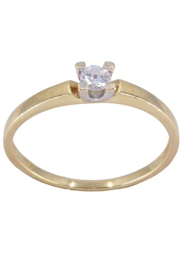 SOLITAIRE DIAMANT 0.13 CARAT — vue 1