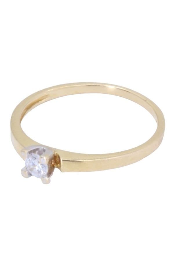 SOLITAIRE DIAMANT 0.13 CARAT — vue 3