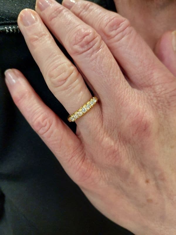 BAGUE JARRETIÈRE DIAMANTS — vue 2