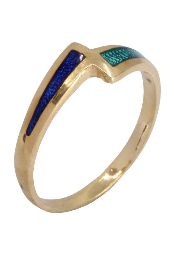 BAGUE MODERNE ÉMAILLÉE — vue 3