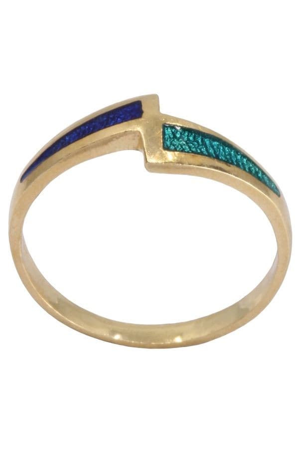 BAGUE MODERNE ÉMAILLÉE — vue 1