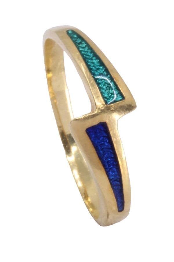 BAGUE MODERNE ÉMAILLÉE — vue 5