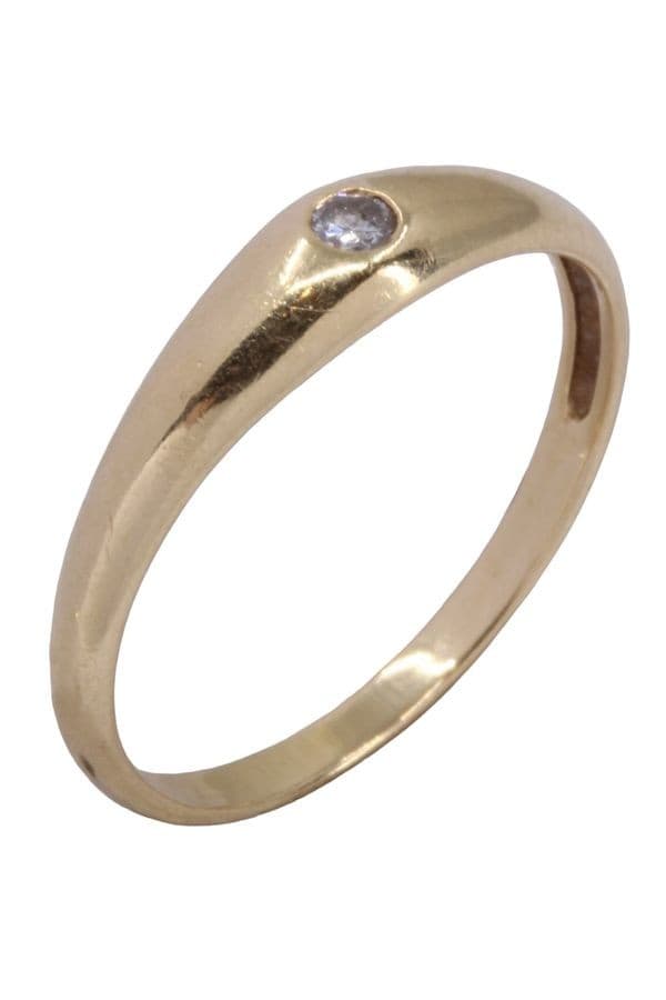 BAGUE JONC ANGLAIS DIAMANT — vue 4