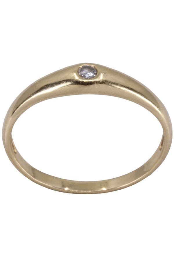 BAGUE JONC ANGLAIS DIAMANT — vue 1