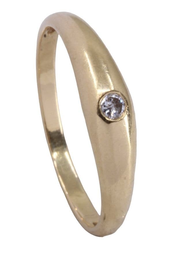BAGUE JONC ANGLAIS DIAMANT — vue 5