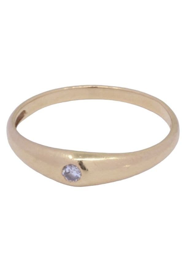 BAGUE JONC ANGLAIS DIAMANT — vue 3