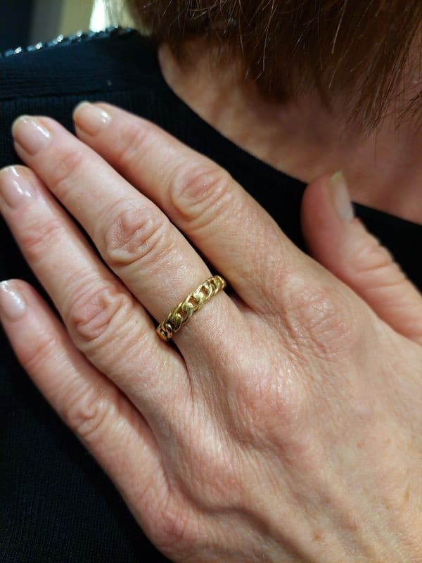 BAGUE MODERNE MAILLE GOURMETTE — vue 2