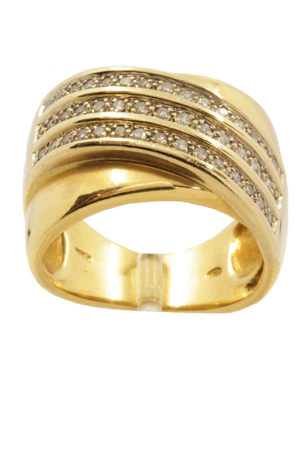 BAGUE PAVAGE DIAMANTS — vue 1
