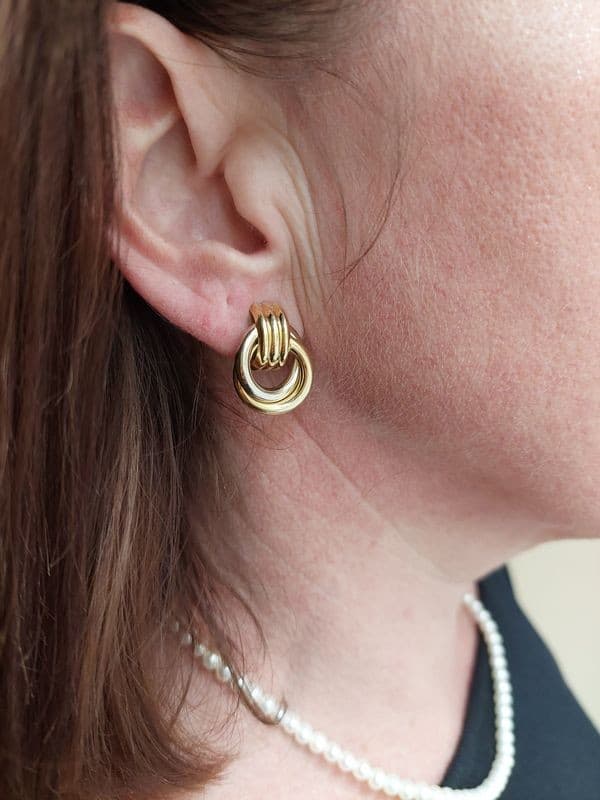 BOUCLES D'OREILLES NŒUDS 2 ORS — vue 2