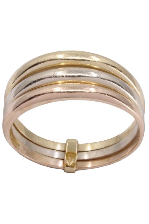 BAGUE 3 ANNEAUX 3 ORS — vue 1