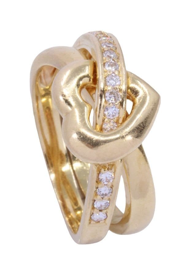 BAGUE CŒUR DIAMANTS — vue 5