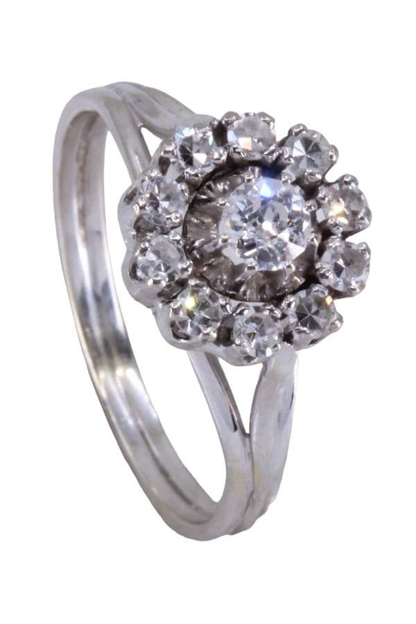 BAGUE FLEUR DIAMANTS ANNÉES 50' — vue 5