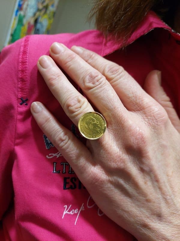 BAGUE PIÈCE 10 FRANCS NAPOLÉON III — vue 2
