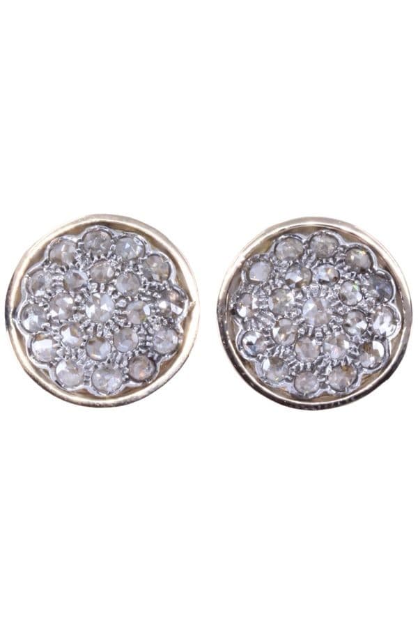 BOUCLES D'OREILLES ANCIENNES DIAMANTS — vue 1