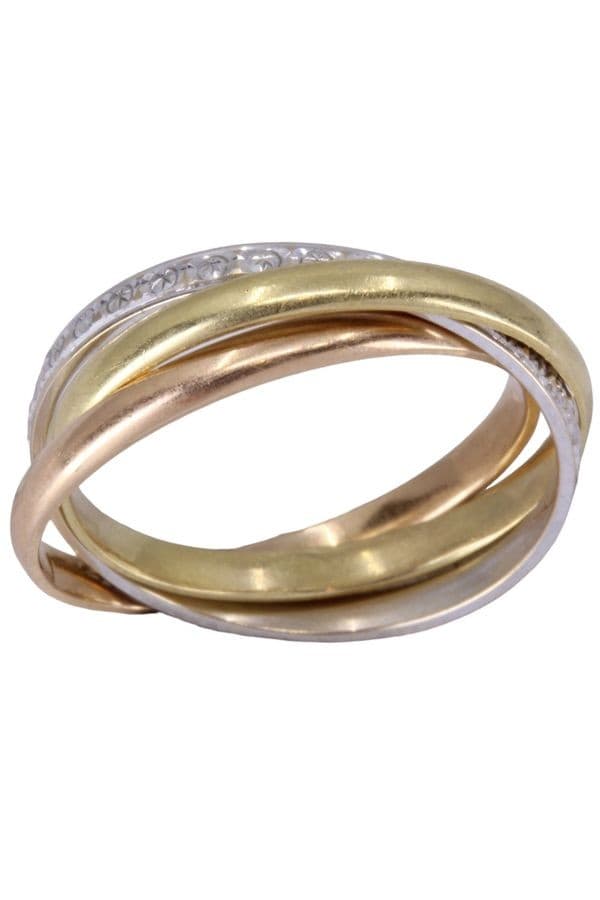 BAGUE 3 ANNEAUX 3 ORS — vue 1
