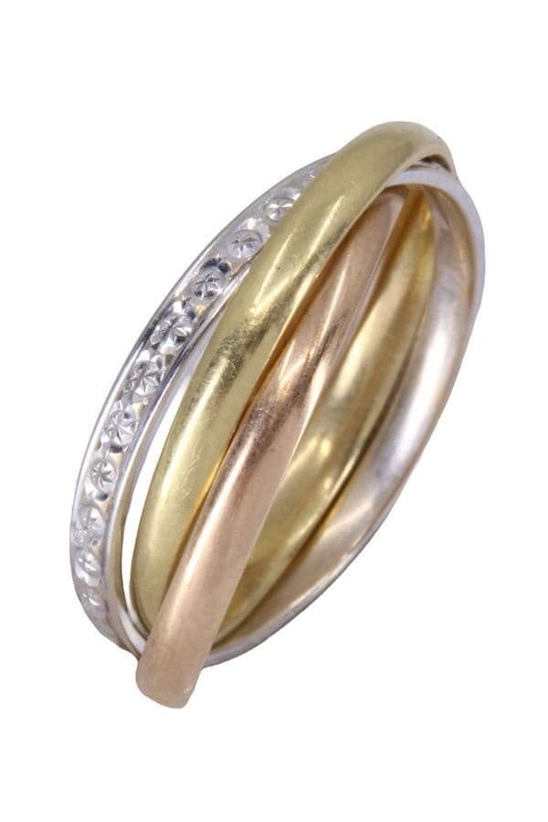 BAGUE 3 ANNEAUX 3 ORS — vue 4