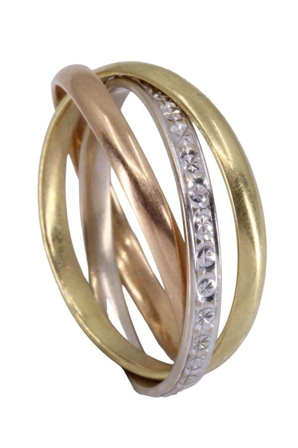 BAGUE 3 ANNEAUX 3 ORS — vue 3
