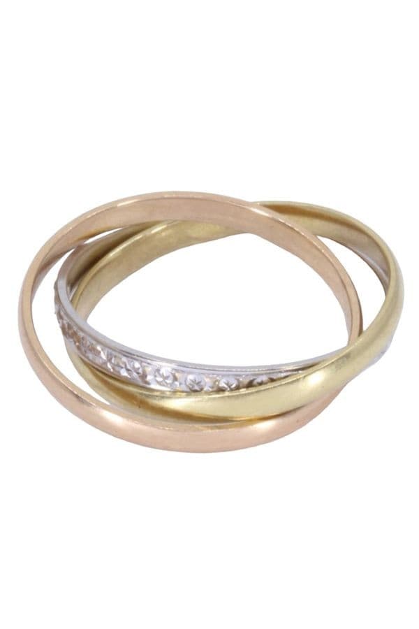 BAGUE 3 ANNEAUX 3 ORS — vue 5