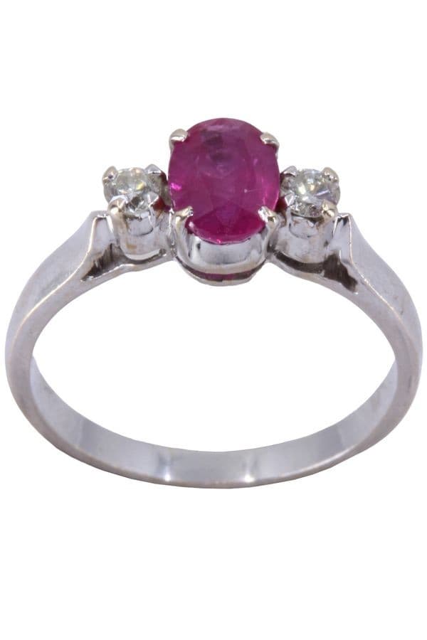 BAGUE RUBIS ET DIAMANTS — vue 1