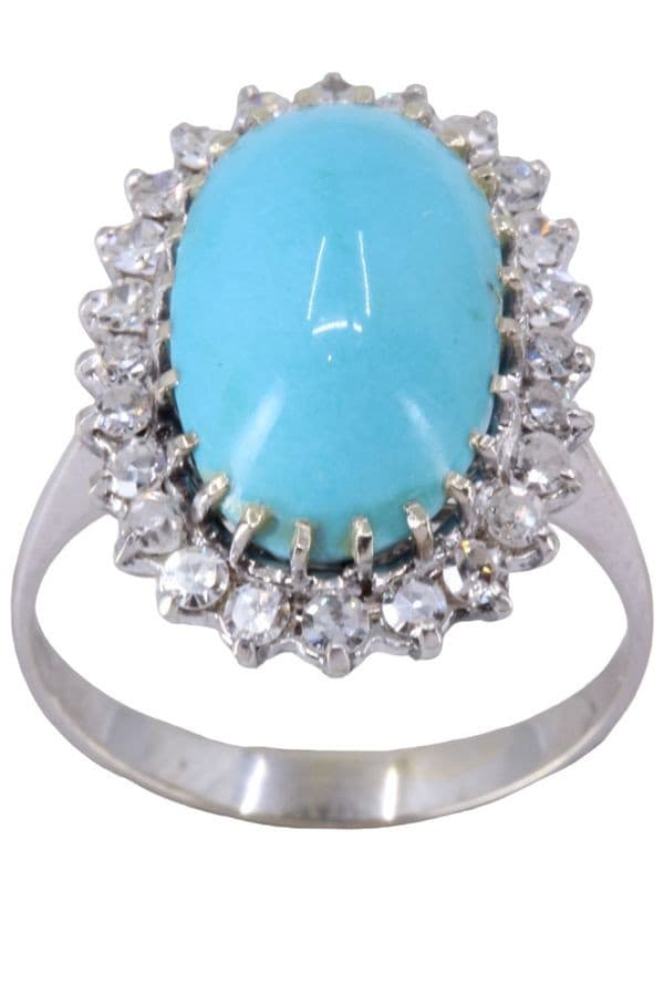 MARQUISE TURQUOISE ET DIAMANTS — vue 1