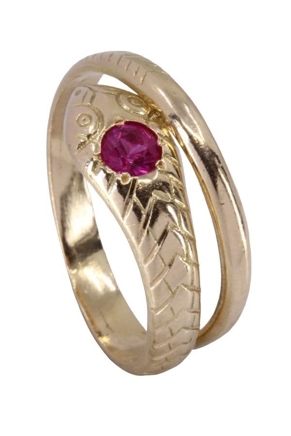 BAGUE SERPENT RUBIS — vue 5