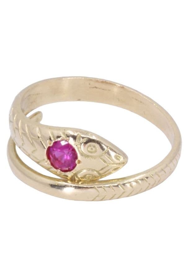 BAGUE SERPENT RUBIS — vue 6