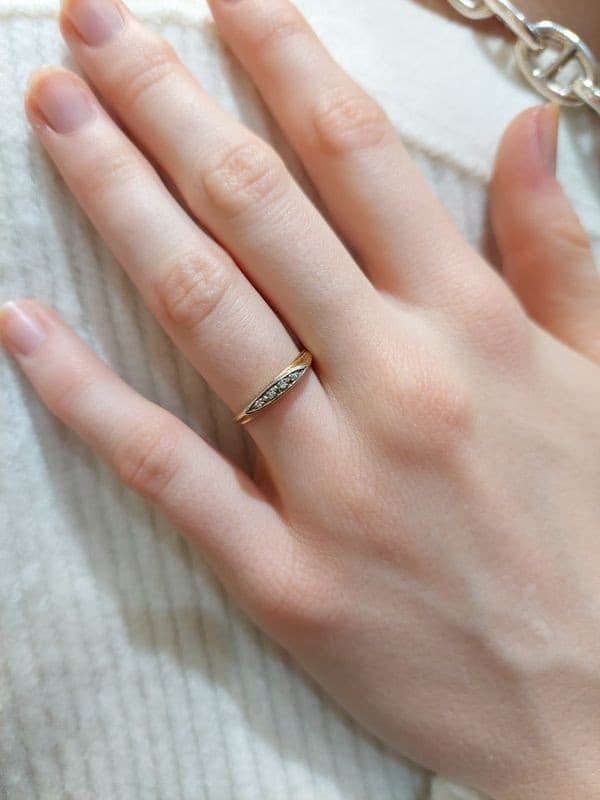 BAGUE JARRETIÈRE DIAMANTS — vue 2