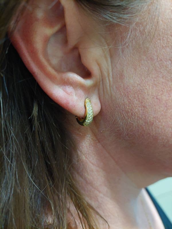 BOUCLES D'OREILLES DIAMANTS — vue 2