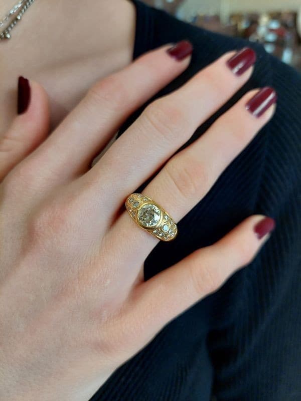 BAGUE JONC DIAMANTS — vue 2