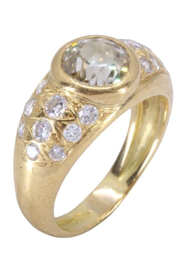 BAGUE JONC DIAMANTS — vue 3
