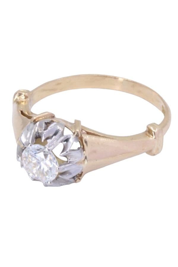 SOLITAIRE ANCIEN DIAMANT 0.50 CARAT — vue 5