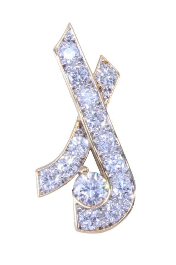 PENDENTIF MODERNE DIAMANTS — vue 1