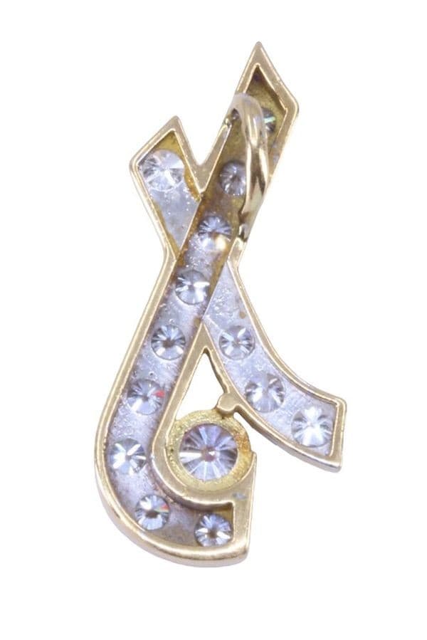 PENDENTIF MODERNE DIAMANTS — vue 3